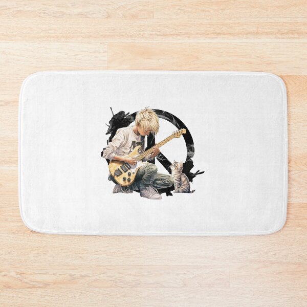 Item preview, Guitar-playing boy and cute kitten designed and sold by Cat & Puppy.