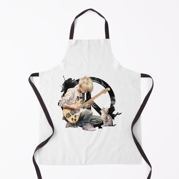 Item preview, Guitar-playing boy and cute kitten designed and sold by Cat & Puppy.