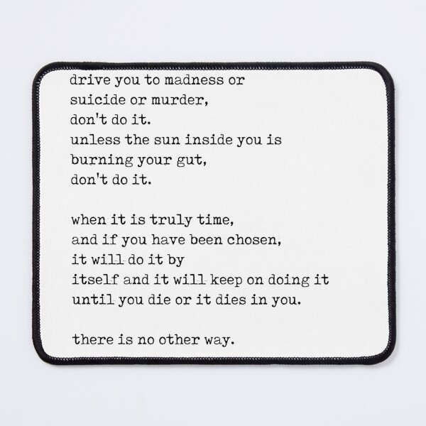 Item preview, It will do it by itself - Charles Bukowski Poem - Literature - Typewriter Print designed and sold by Studio Grafiikka.