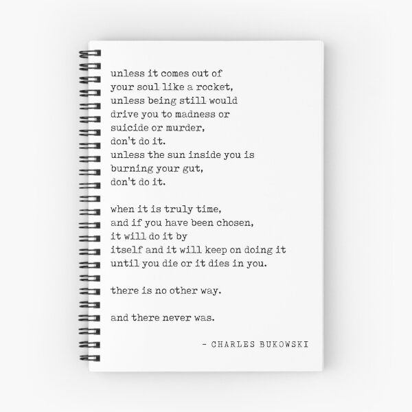 Item preview, It will do it by itself - Charles Bukowski Poem - Literature - Typewriter Print designed and sold by Studio Grafiikka.