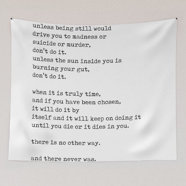 Item preview, It will do it by itself - Charles Bukowski Poem - Literature - Typewriter Print designed and sold by Studio Grafiikka.