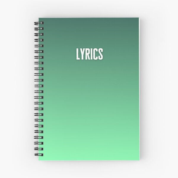 Item preview, Lyrics Mint Dream Gradient Music Book designed and sold by Ninjakandy.