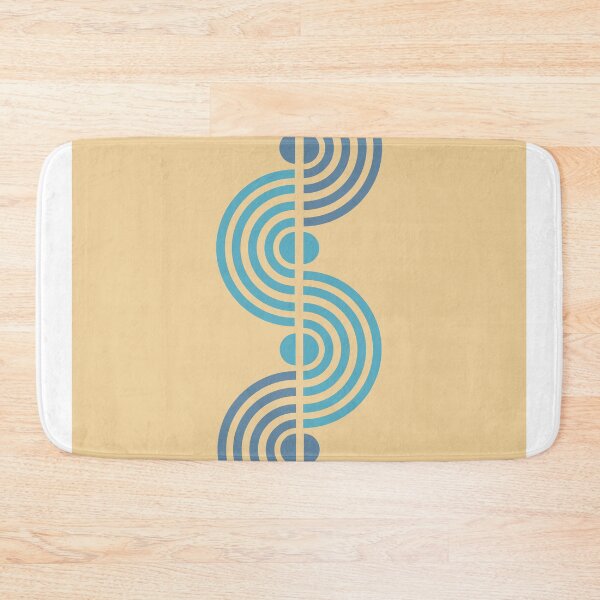Item preview, Minimal Geometric Half Circles Print - Mid Century Modern - Scandinavian - Blue, Wheat - Semi Circle designed and sold by Studio Grafiikka.