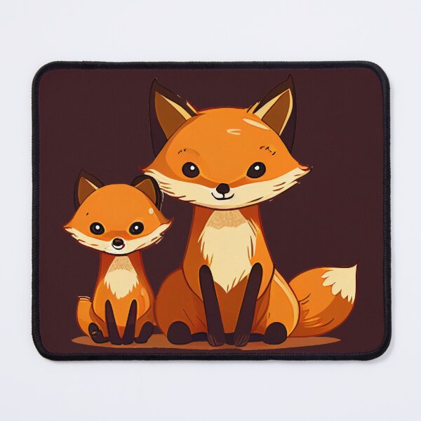 Item preview, Cute Baby And Mommy Fox designed and sold by AfroMosaic.