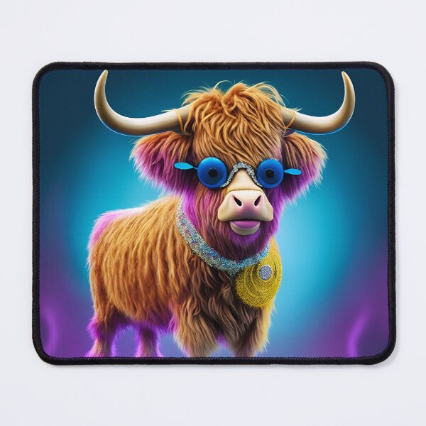 Item preview, Funny Disco Highland Cattle designed and sold by Tamas Das.