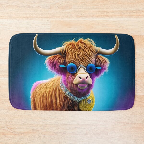 Item preview, Funny Disco Highland Cattle designed and sold by Tamas Das.