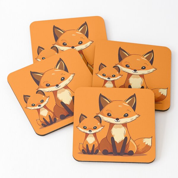 Item preview, Cute Baby And Mommy Fox designed and sold by AfroMosaic.