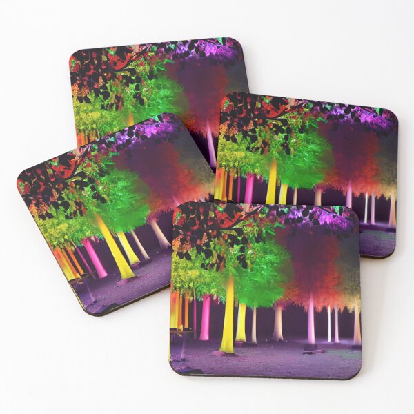 Item preview, Dreamy Colorful Rainbow Trees designed and sold by Megannassir.