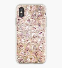 Dusty Rose und Korallen Art Deco Marmorierung Muster iPhone-Hülle & Cover