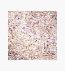 Dusty Rose and Coral Art Deco Marbling Pattern Scarf
