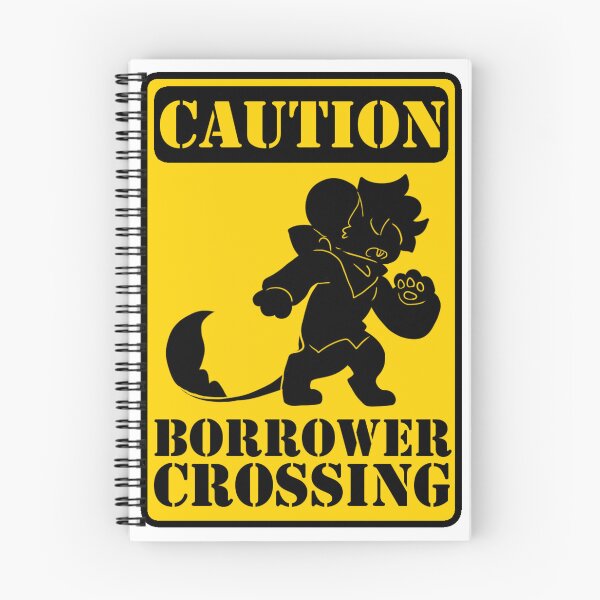Item preview, Caution Borrower Crossing Sign designed and sold by RainbowNekoShop.