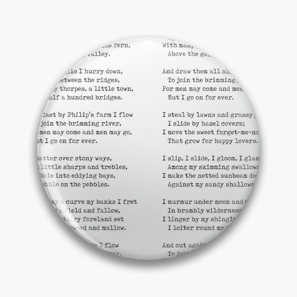 Item preview, The Brook - Alfred, Lord Tennyson Poem - Literature - Typewriter Print 1 designed and sold by Studio Grafiikka.