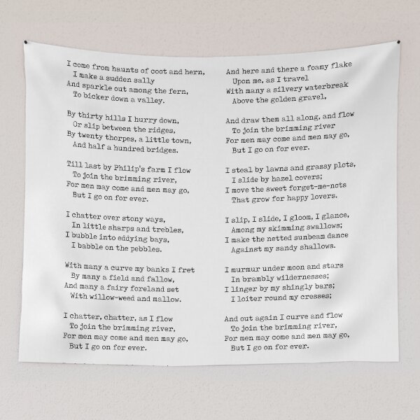 Item preview, The Brook - Alfred, Lord Tennyson Poem - Literature - Typewriter Print 1 designed and sold by Studio Grafiikka.