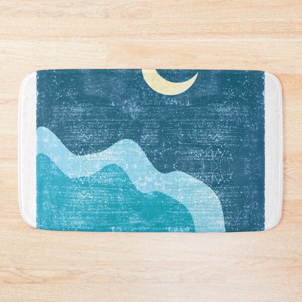 Item preview, Minimal Crescent Moon Cloud - Modern, Contemporary Abstract Print - Zen, Contemplative - Blue designed and sold by Studio Grafiikka.