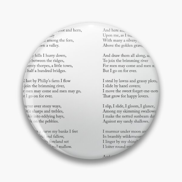 Item preview, The Brook - Alfred, Lord Tennyson Poem - Literature - Typography Print 1 designed and sold by Studio Grafiikka.