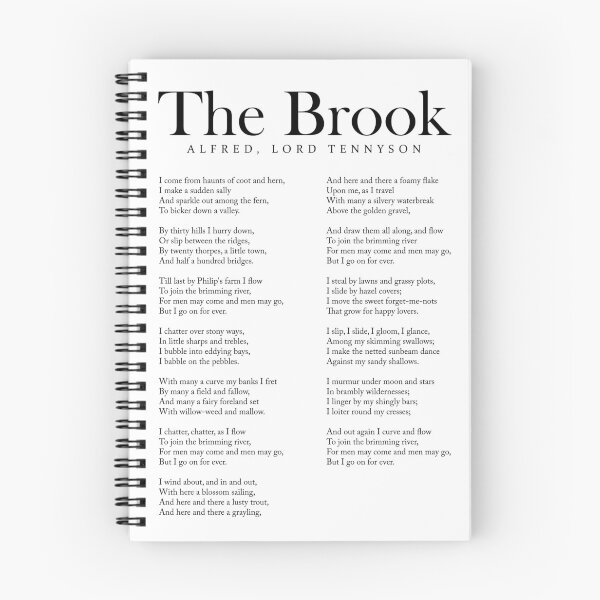 Item preview, The Brook - Alfred, Lord Tennyson Poem - Literature - Typography Print 1 designed and sold by Studio Grafiikka.