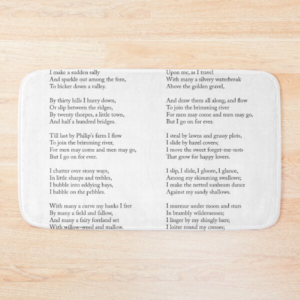 Item preview, The Brook - Alfred, Lord Tennyson Poem - Literature - Typography Print 1 designed and sold by Studio Grafiikka.