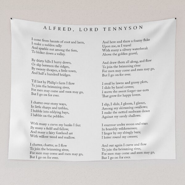Item preview, The Brook - Alfred, Lord Tennyson Poem - Literature - Typography Print 1 designed and sold by Studio Grafiikka.