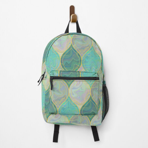 Item preview, Patrón de piedra de mármol ondulado degradado verde y gris geométrico abstracto designed and sold by Osting.