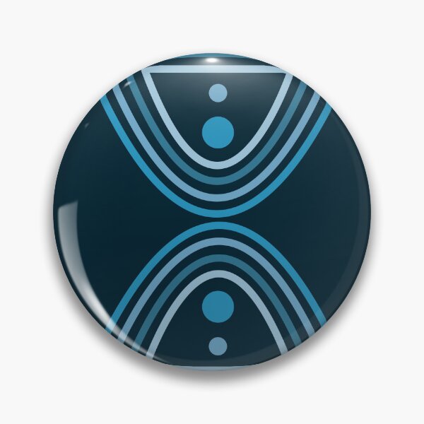 Item preview, Mid Century Modern - Minimal Geometric Abstract 02 - Parabolic Arches - Blue - Scandinavian designed and sold by Studio Grafiikka.