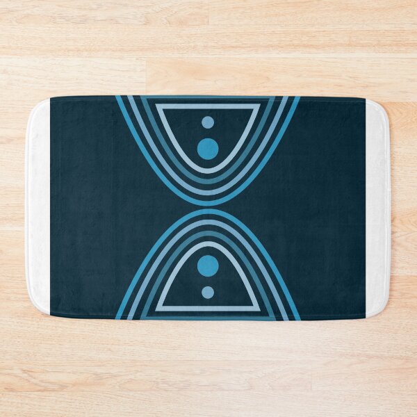 Item preview, Mid Century Modern - Minimal Geometric Abstract 02 - Parabolic Arches - Blue - Scandinavian designed and sold by Studio Grafiikka.