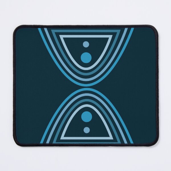 Item preview, Mid Century Modern - Minimal Geometric Abstract 02 - Parabolic Arches - Blue - Scandinavian designed and sold by Studio Grafiikka.
