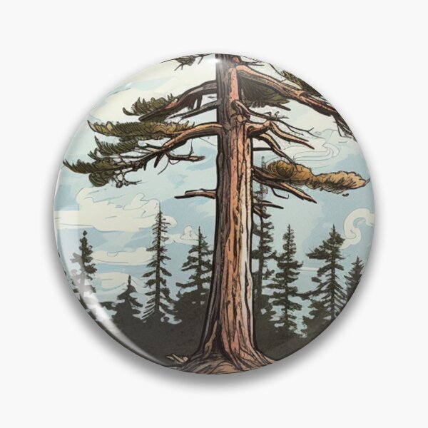 Item preview, Lone Pine Tree - Vintage Travel Illustration / Painting designed and sold by RobertConklin.
