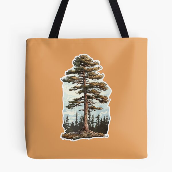 Item preview, Lone Pine Tree - Vintage Travel Illustration / Painting designed and sold by RobertConklin.