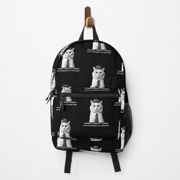 Item preview, Wishing A Purrfect Father's Day To The Best Cat-Dad Ever! Cute White Cat Dressed As A Dad Father's Day designed and sold by OliversCat.
