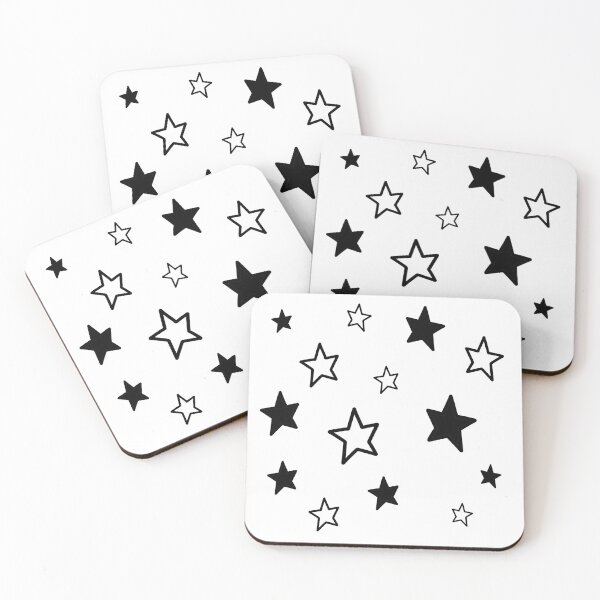Item preview, Black and white stars designed and sold by StrawHatBby.