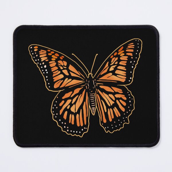 Item preview, Orange Monarch butterfly drawing with yellow outline. designed and sold by DaveDanchuk.