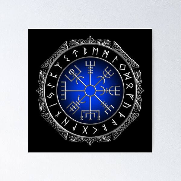 Item preview, VEGVISIR COMPASS 1 (To guide travelers and keep them safe on journeys even in harsh weather) designed and sold by Garden Of Nightmares.