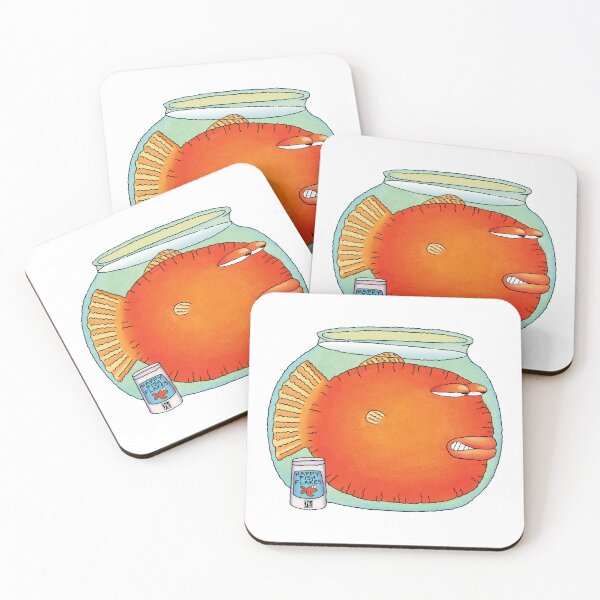 Item preview, angry goldfish in fishbowl designed and sold by jukico.