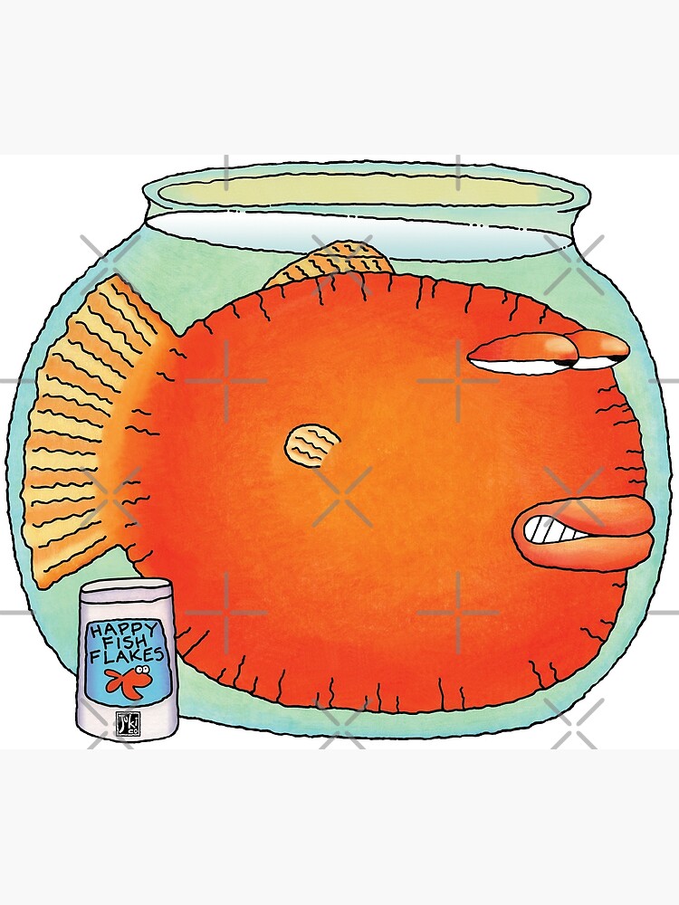 angry goldfish in fishbowl Art Print for Sale by jukico