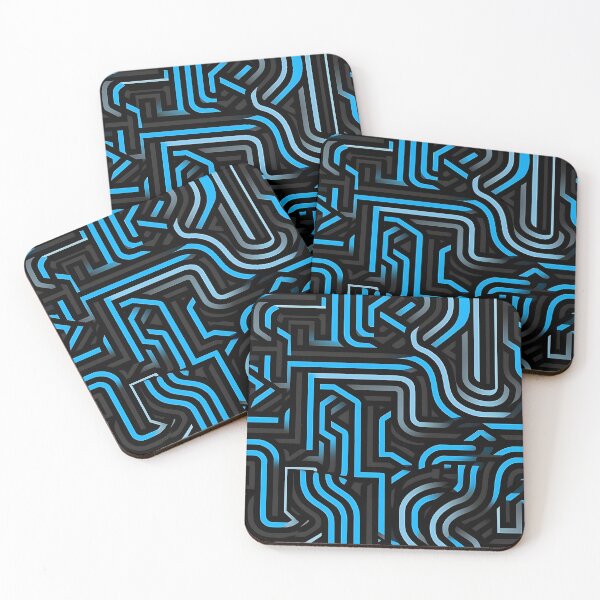 Item preview, Abstract Cerulean Lines – Seamless designed and sold by GalacticLabs.