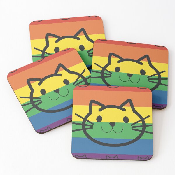 Item preview, Cat Face Rainbow Background designed and sold by Jorarit.