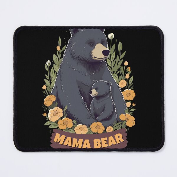 Item preview, "Mama Bear" - A cute and endearing design featuring a bear silhouette with the text "Mama Bear," symbolizing a mother's protective and nurturing nature. designed and sold by Bee Happy Creative™.