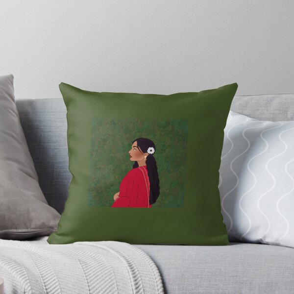 Aperçu de l'œuvre Desi Girl Art (impression) - dupatta rose créée et vendue par mahumdesigns.