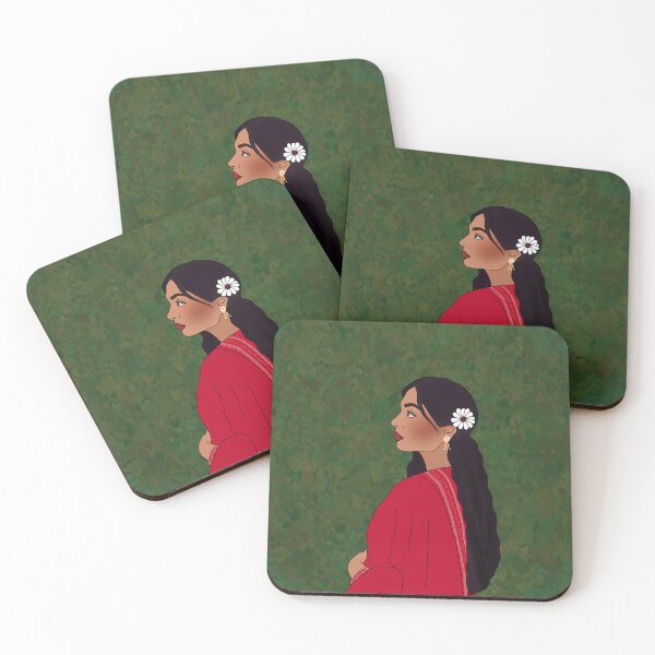 Item preview, Desi Girl Art (print) - Pink dupatta designed and sold by mahumdesigns.