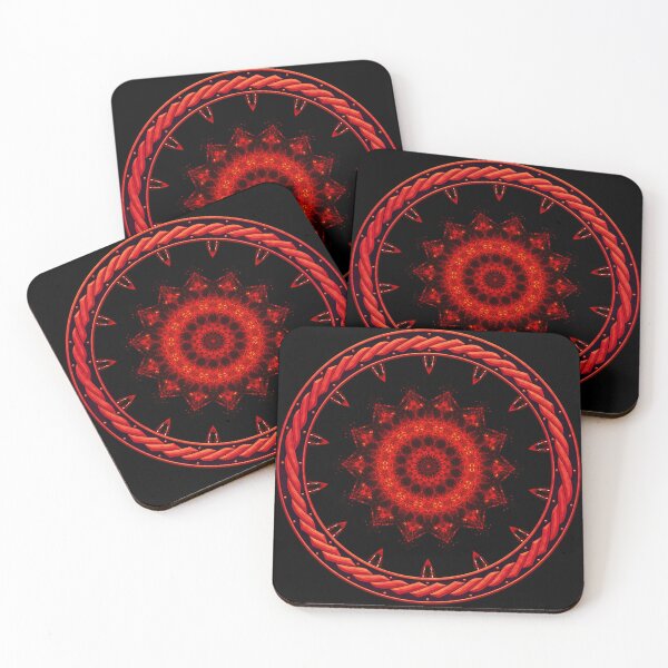 Item preview, Kaleidoscope Ominous Red in Celtic Circle Frame 28 designed and sold by Swabcraft.