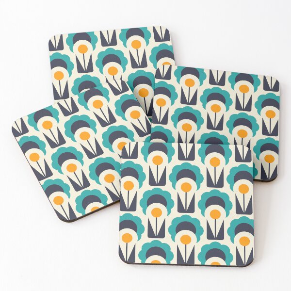 Item preview, 2744 B - Scandinavian camomiles, blue / yellow designed and sold by RouCouCou.