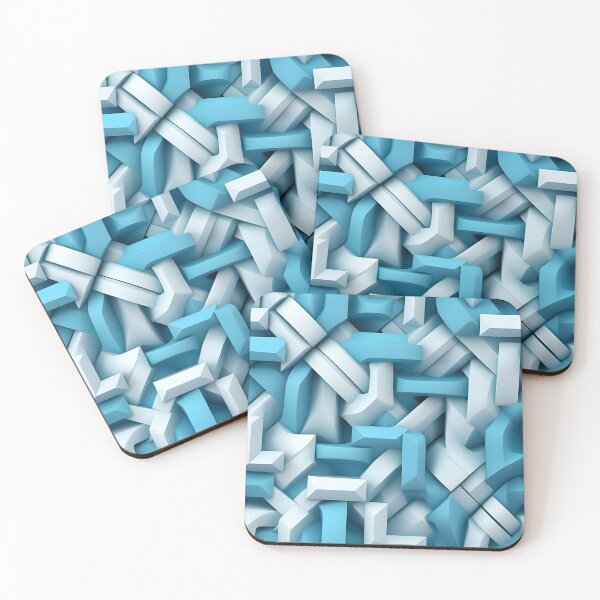 Item preview, Abstract 3D Interlocking Lines – Seamless designed and sold by GalacticLabs.