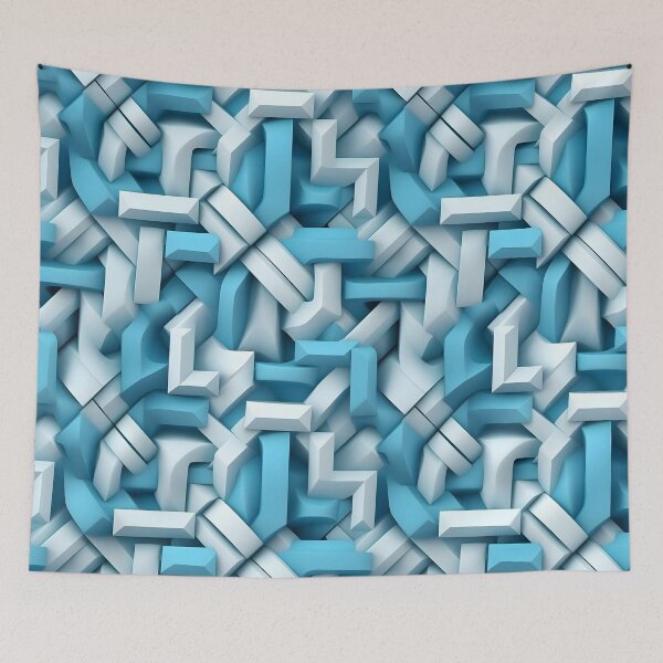 Item preview, Abstract 3D Interlocking Lines – Seamless designed and sold by GalacticLabs.