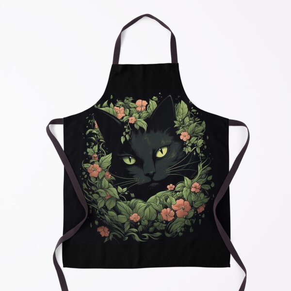 Item preview, Embrace the mystical charm of our black cat with flora. designed and sold by Bee Happy Creative™.