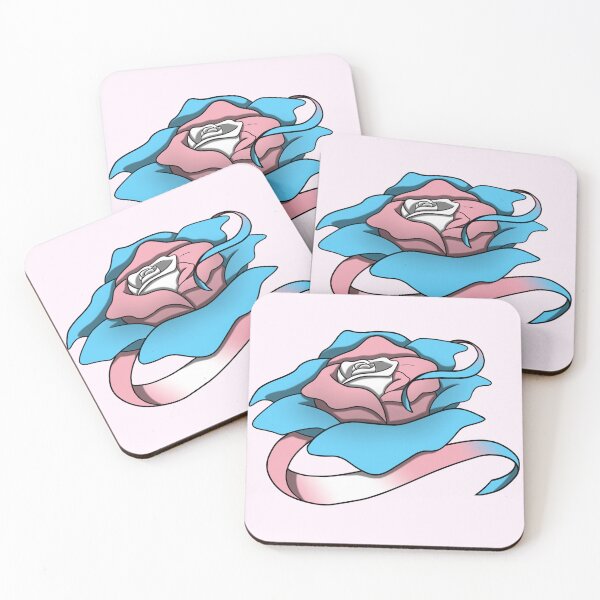 Item preview, Transgender Pride Rose with Banner designed and sold by DragonsMark.