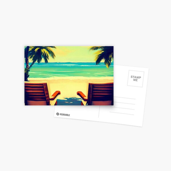 Beach Chairs 2 Postcard