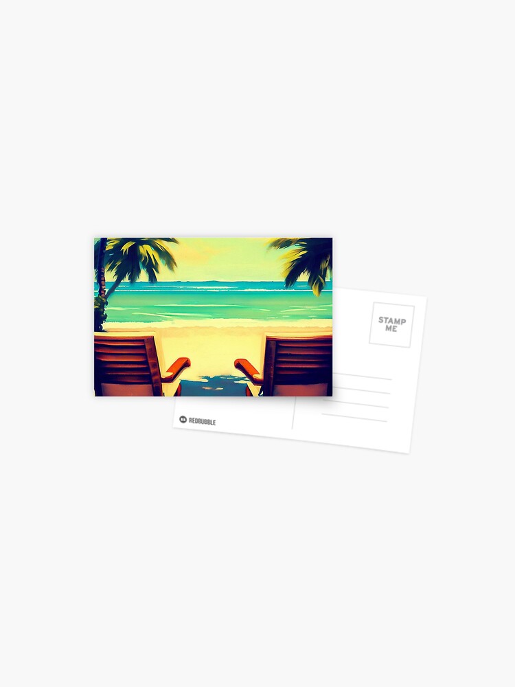 Thumbnail 1 of 2, Postcard, Beach Chairs 2 designed and sold by kartedrop.