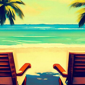 Artwork thumbnail, Beach Chairs 2 by kartedrop