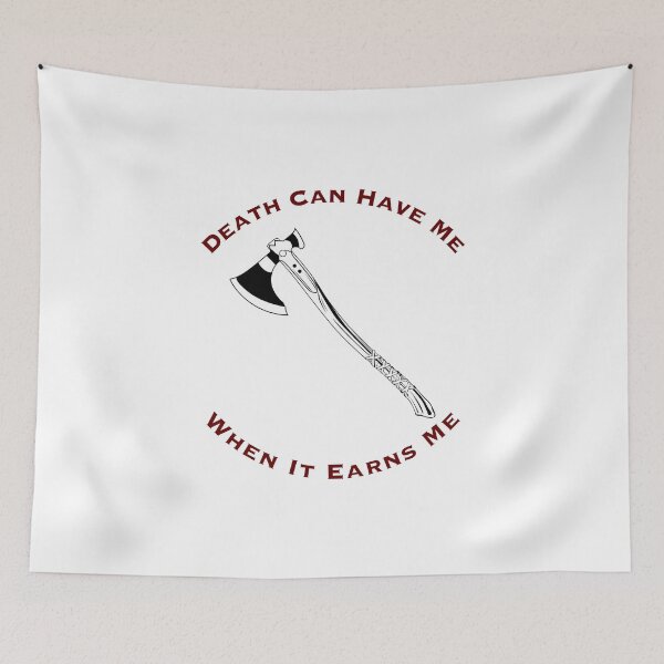 Item preview, God of War "Death Can Have Me When It Earns Me" Gaming Quote designed and sold by gamingafterbed.