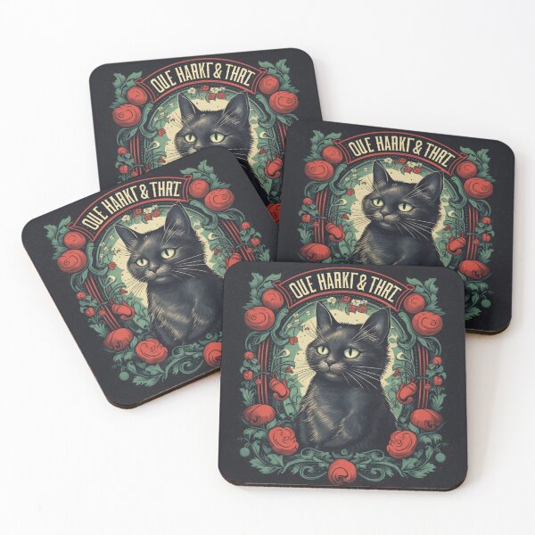 Item preview, Vintage Black Cat with Rose - Retro Charm and Mystical Beauty designed and sold by Bee Happy Creative™.